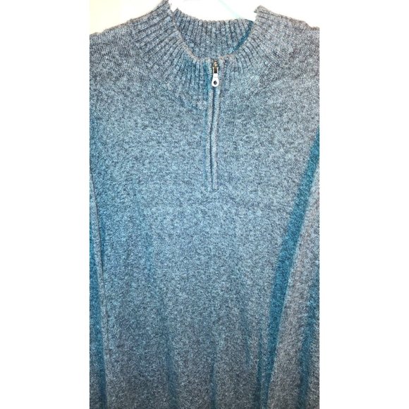 Mens Croft &Barrow 4xb Navy 1/4 Zipper Sweater Cotton Blend SfPf Home•94 - Picture 5 of 10